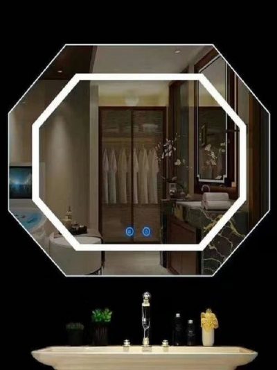 Gương soi phòng tắm đèn led nút cảm ứng treo tường - gương soi Bỉ nhà tắm