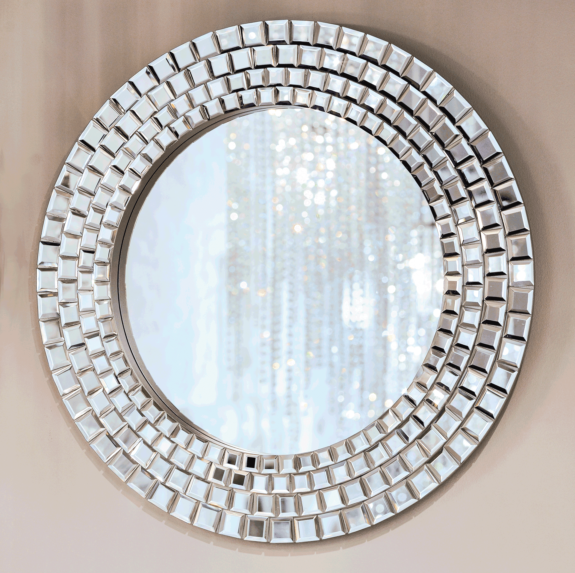 Gương trang trí Decor cao cấp treo tường hình tròn