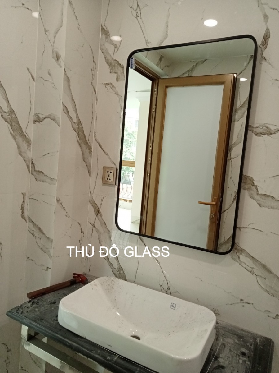 Gương treo tường phòng tắm nhà tắm khung viền nhôm Hà Nội
